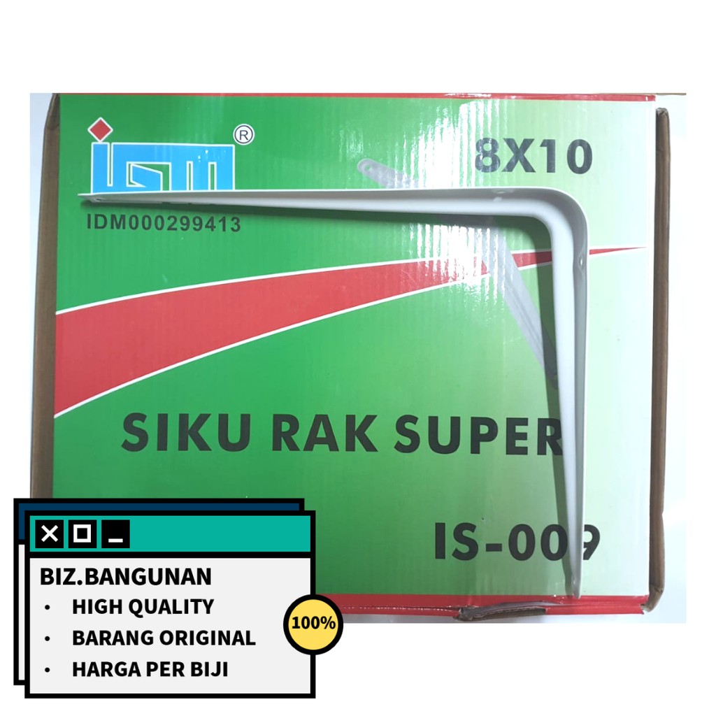 SIKU RAK IGM 8X10 PUTIH TEBAL - 20CM X 25CM - 8 X 10 IN