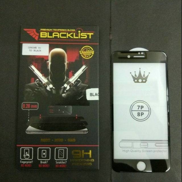 TEMPERED GLASS FULL COVER IPHONE 8 PLUS DAN IPHONE 7 PLUS SCREEN GUARD