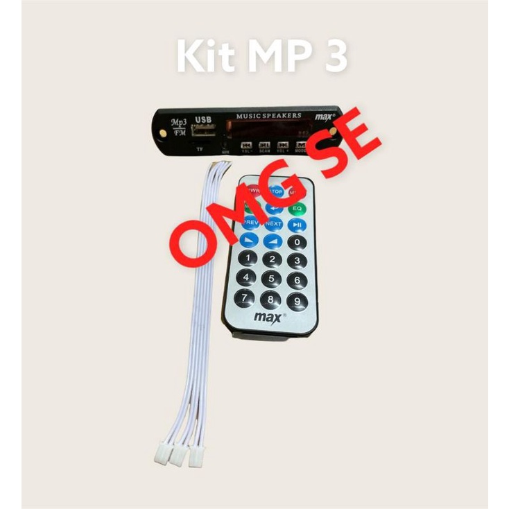 KIT MP 3 BLUETOOTH 5.0 MAX + RECORDING REKAM + AMPLY