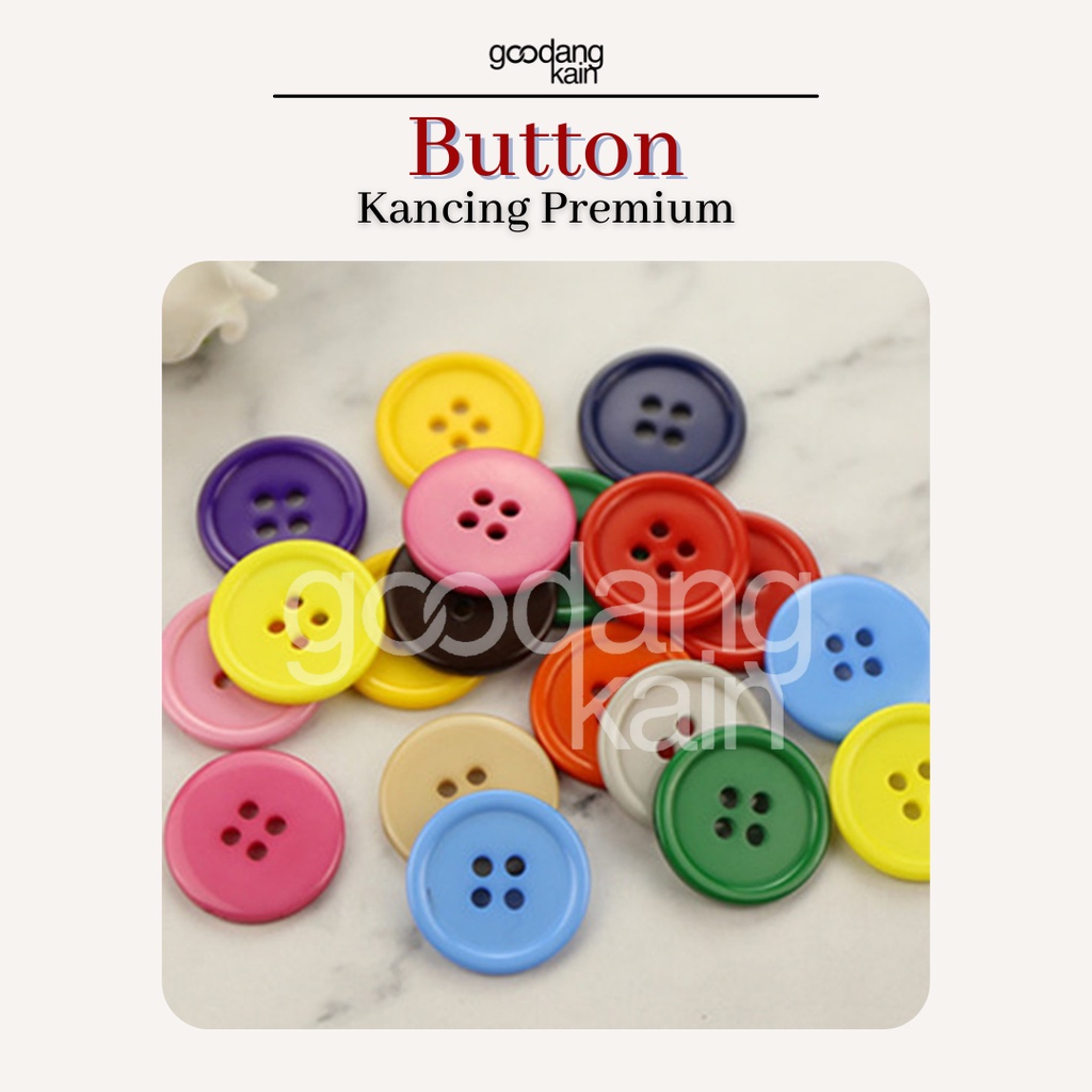 KANCING BUTTON IMPORT PREMIUM ECERAN BULAT LUBANG EMPAT DUA TERMURAH PINK UNGU LILAC BIRU DONGKER HI
