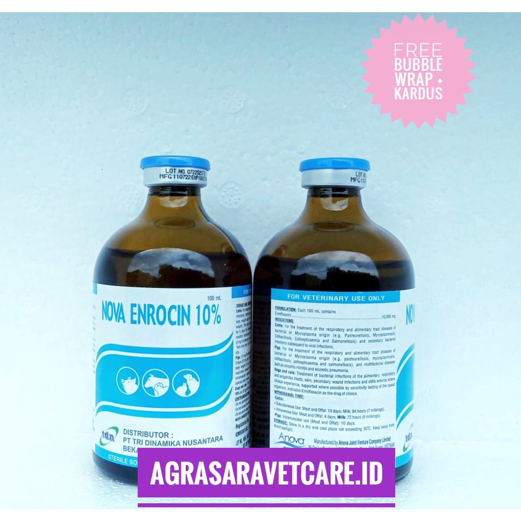 NOVA-ENROCIN 10% 100 ml- LIKE INTERFLOX INJECT ROXINE SANBE