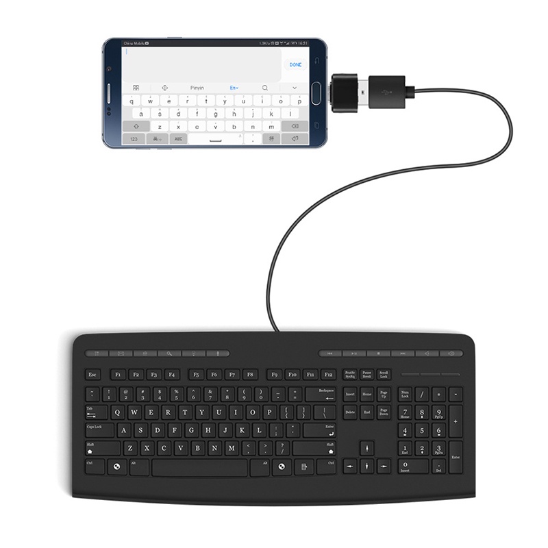 # Kaos T-Shirt Wanita Lengan Pendek Motif Print #2pcs Kabel Adapter Konverter Data Tipe C Male Ke USB 2.0 Female OTG