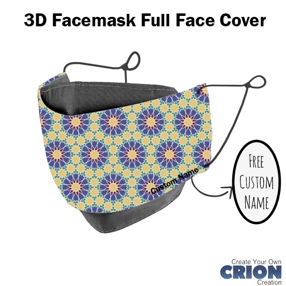 Crion - Masker 3d Full Face Cover Islamic Series - antibacterial