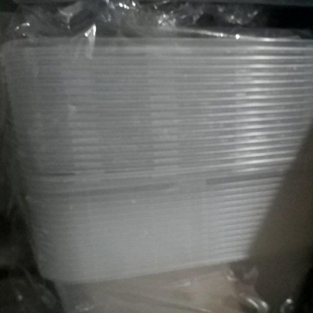 Kotak Makan Persegi 2000ml - Box Thinwall Persegi Food Container - Isi 25pcs