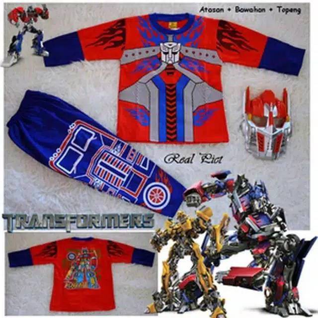  Baju  KOSTUM anak  OPTIMUS  PRIME  azada gratis topeng kostum 