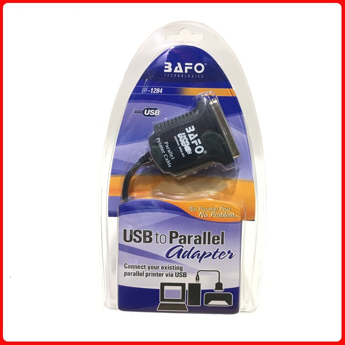 BAFO USB to Parallel Printer Adapter BF-1284 Original - Kabel USB Printer Bafo - Kabel printer Bafo