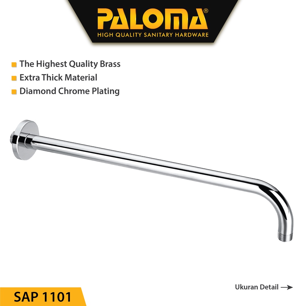 PALOMA SAP 1101 Wall Shower Arm Pipa Rainshower Headshower Dinding