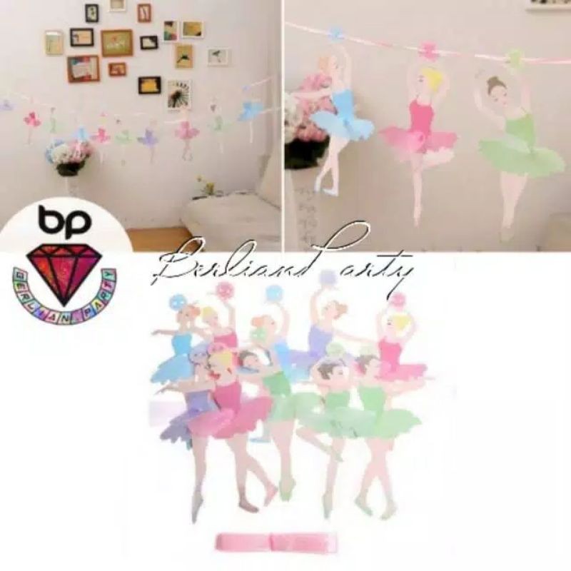 Party flag Ballerina menari HQ43