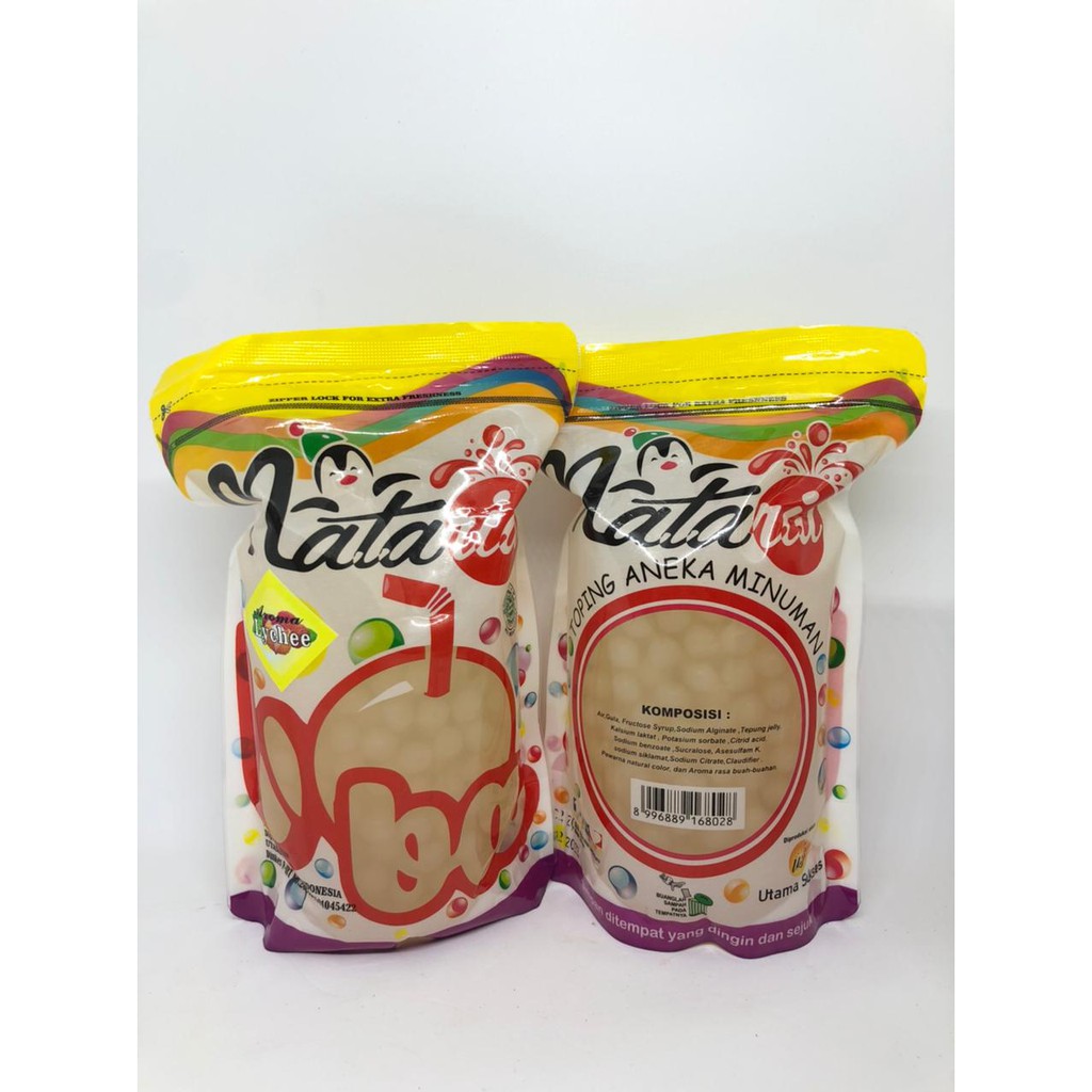 Popping Boba Lychee 500g - Jelly Mutiara - Topping Minuman Kekinian