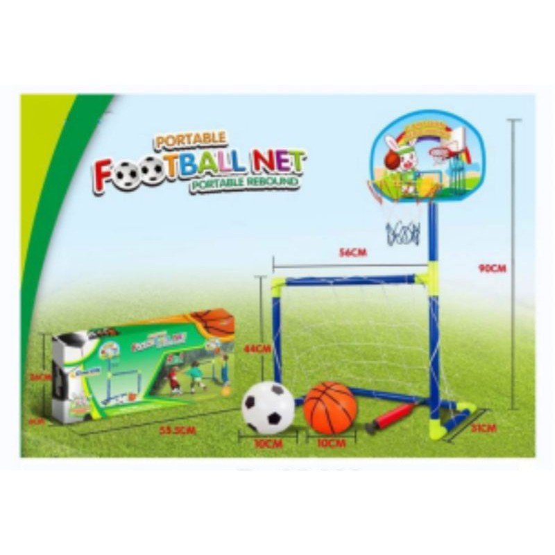 Tiang Gol Bola Sepak saiz standard aluminium tiang gol