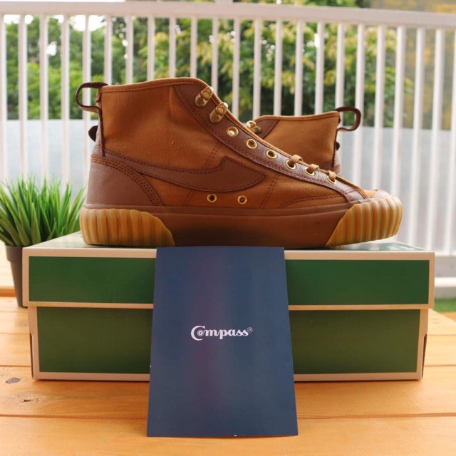 Sepatu Pria Compass series Hi Cappuccino Colour with OBC Darahku Biru-1