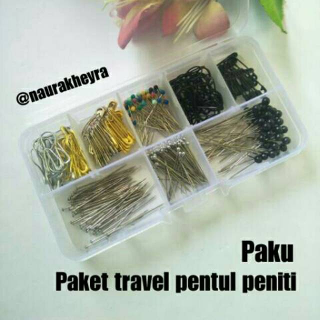 Paket TRAVEL pentul , peniti jilbab & jarum paku