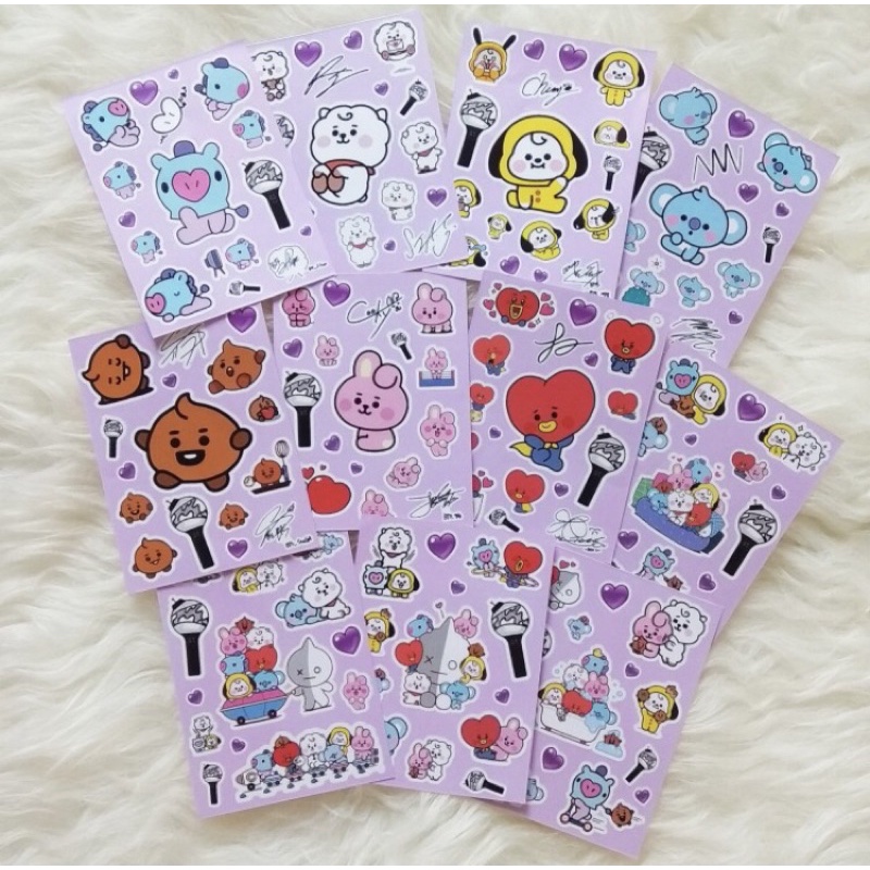 

(READY) BT21 DIY STICKER GLOSSY KISS CUT STIKER KPOP (KOYA/RJ/SHOOKY/MANG/CHIMMY/TATA/COOKY)