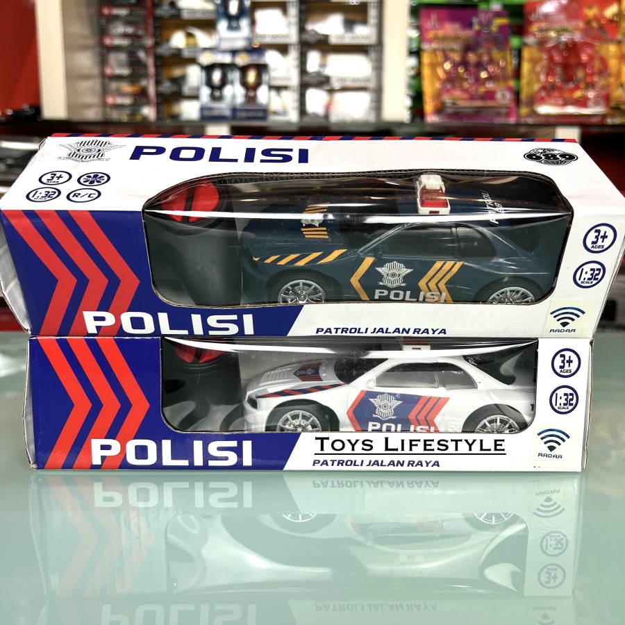 Mainan Mobil Remote Control Sport RC Police Polisi Patroli Jalan Raya