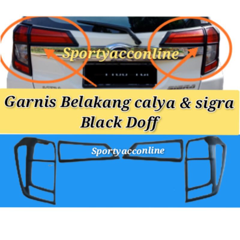 Garnis Belakang Calya sigra Black Doff