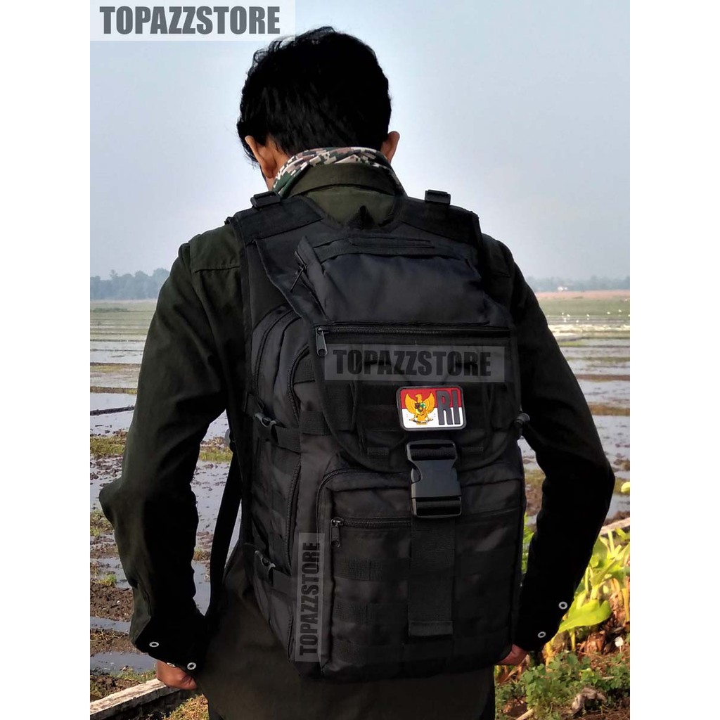 Tas Punggung Tactical Ransel Army Polisi Militer Tas Tentara TNI Ransel Security Satpam Trave