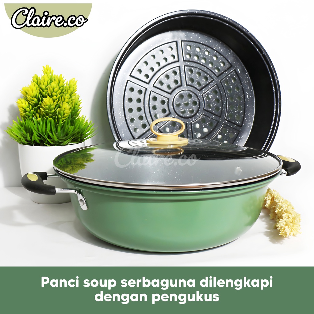 PANCI SOUP 2 TINGKAT / PANCI ANTI LENGKET / UKURAN28CM