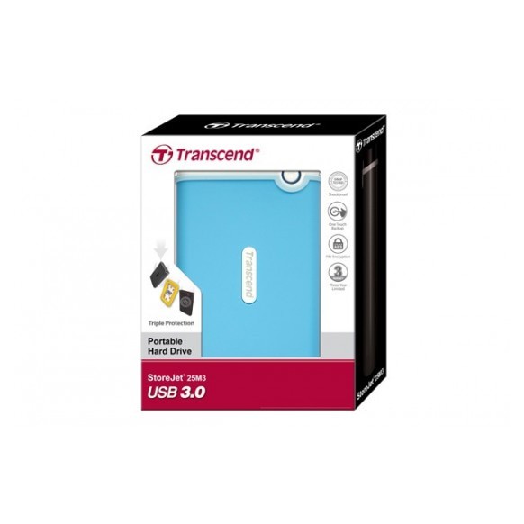 Harddisk Transcend Storejet 25 - Antishock - 2TB M3 H3 H3B USB 3-0