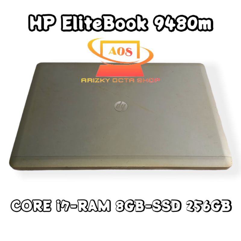 LAPTOP HP EliteBook 9480m Gen 4 Core I7 ram 8GB SSD 256GB SLIM Ultrabook Murah abis