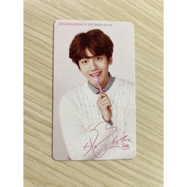 BAEKHYUN BASKIN ROBBINS PHOTOCARD