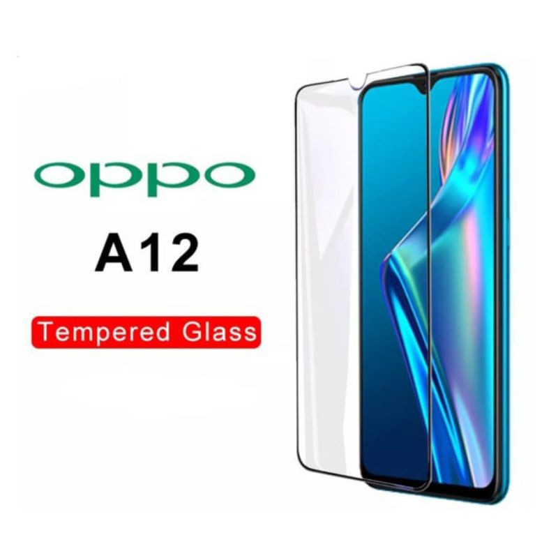 Tempered Glass Oppo A12 Full Cover Premium Glass