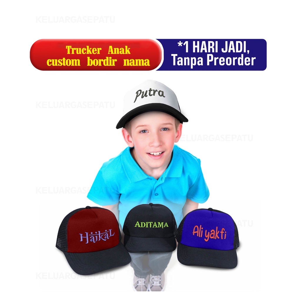 TOPI ANAK NAMA TOPI NAMA ANAK TOPI BORDIR NAMA ANAK LUCU TOPI FREE NAMA TOPI CUSTOM TOPI TRUCKER MURAH TOPI TRUCKER ANAK TOPI JARING NAMA ANAK