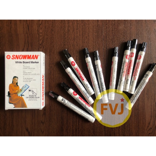 

1 lusin / 12 buah - Spidol SNOWMAN non permanent / spidol Whiteboard