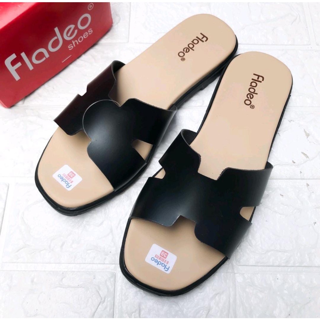 sandal fladeo / sandal slop / sandal H / sandal santai / sandal cantik / sandal lucu / sandal teplek / sandal wanita