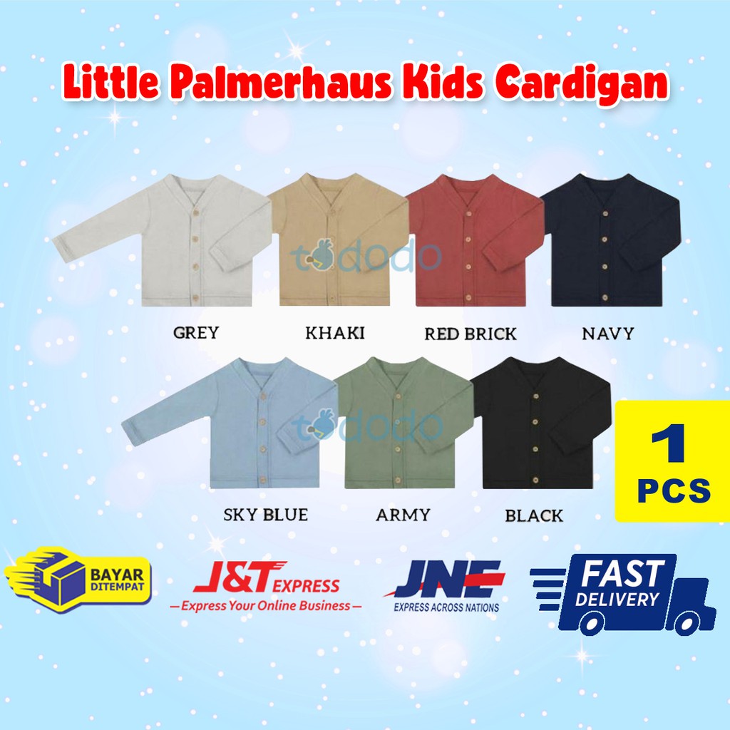 Cardigan Bayi Jaket Anak Perempuan Laki Laki 1-6 Tahun Little Palmerhaus