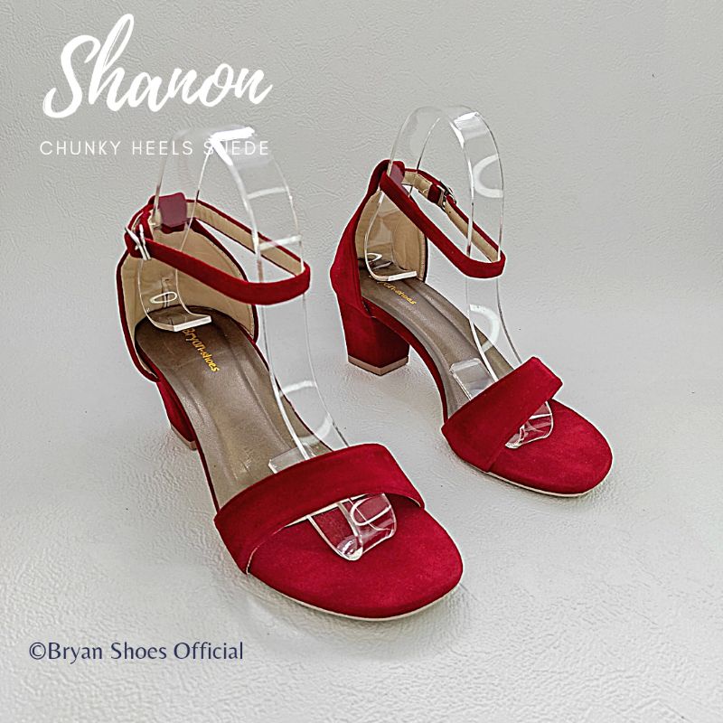 Bryan Shanon Suede Chunky Heels Tahu 5cm 9cm Beludru Oversize Bigsize Jumbo 36-40 41 42 43 Berkualitas