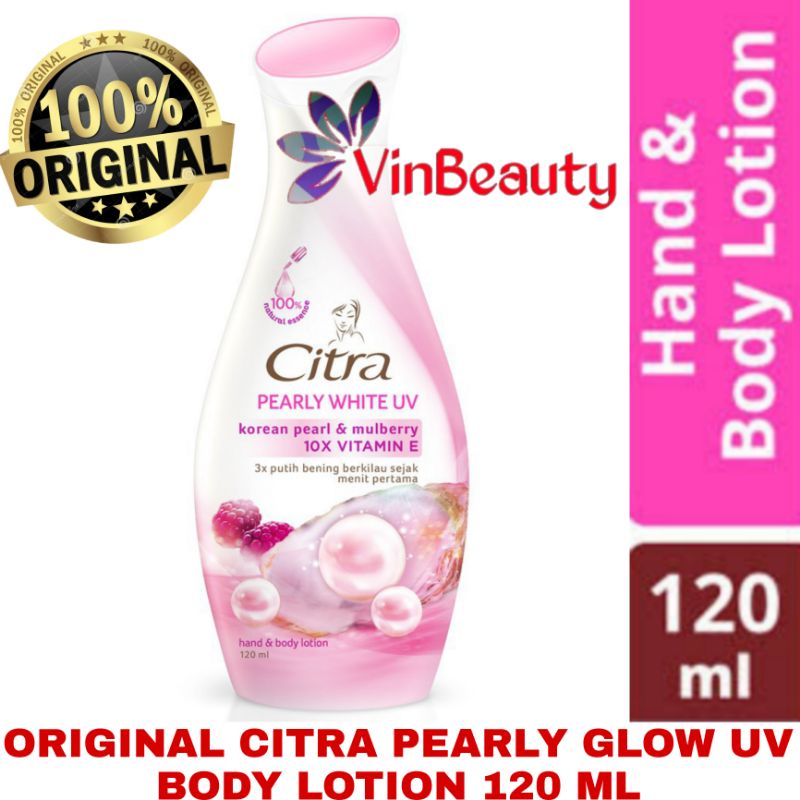 CITRA HAND BODY LOTION PEARLY GLOW UV 120 ML / LOTION CITRA PINK 120ML