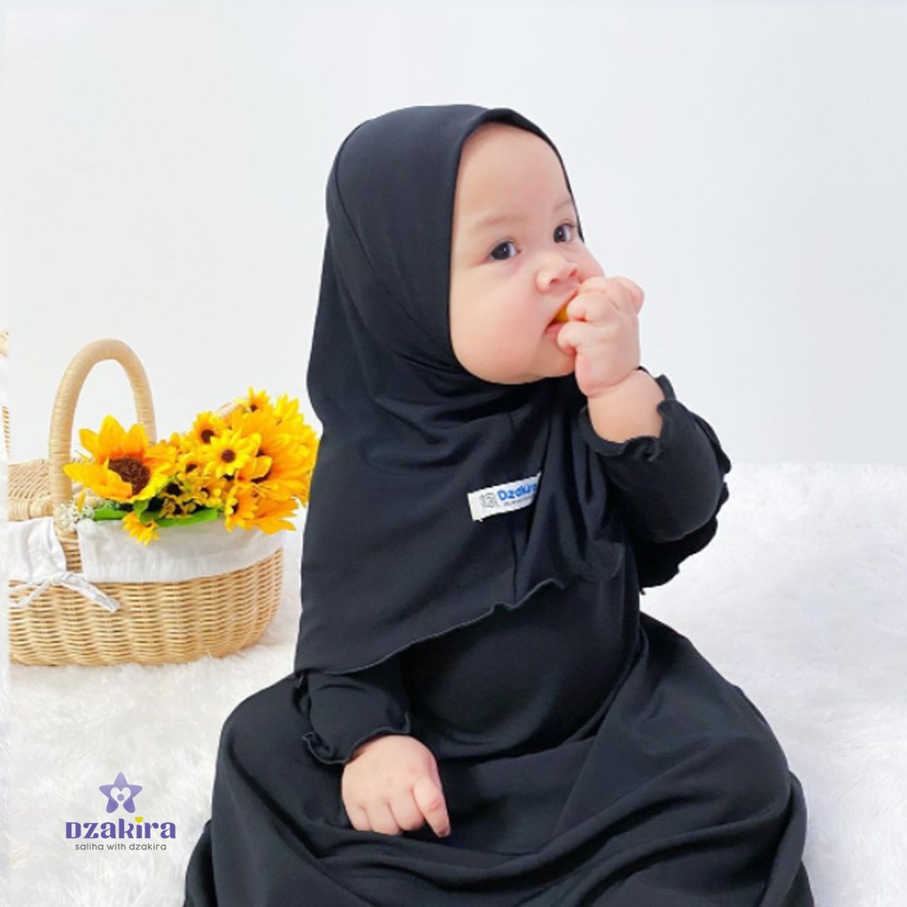 BAJU GAMIS BAYI KIA DAILY PEREMPUAN ORIGINAL by Dzakira JERSEY  PREMIUM HITAM