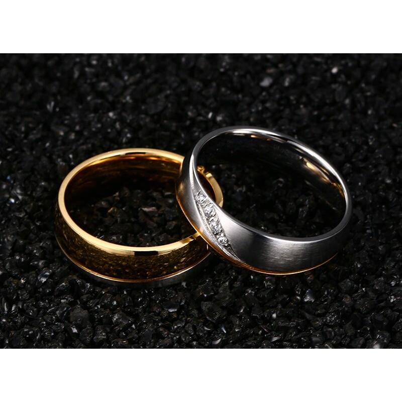 Cincin Nikah Titanium / Cincin Couple Titanium / Cincin Pasangan Anti karat dan tidak luntur C012