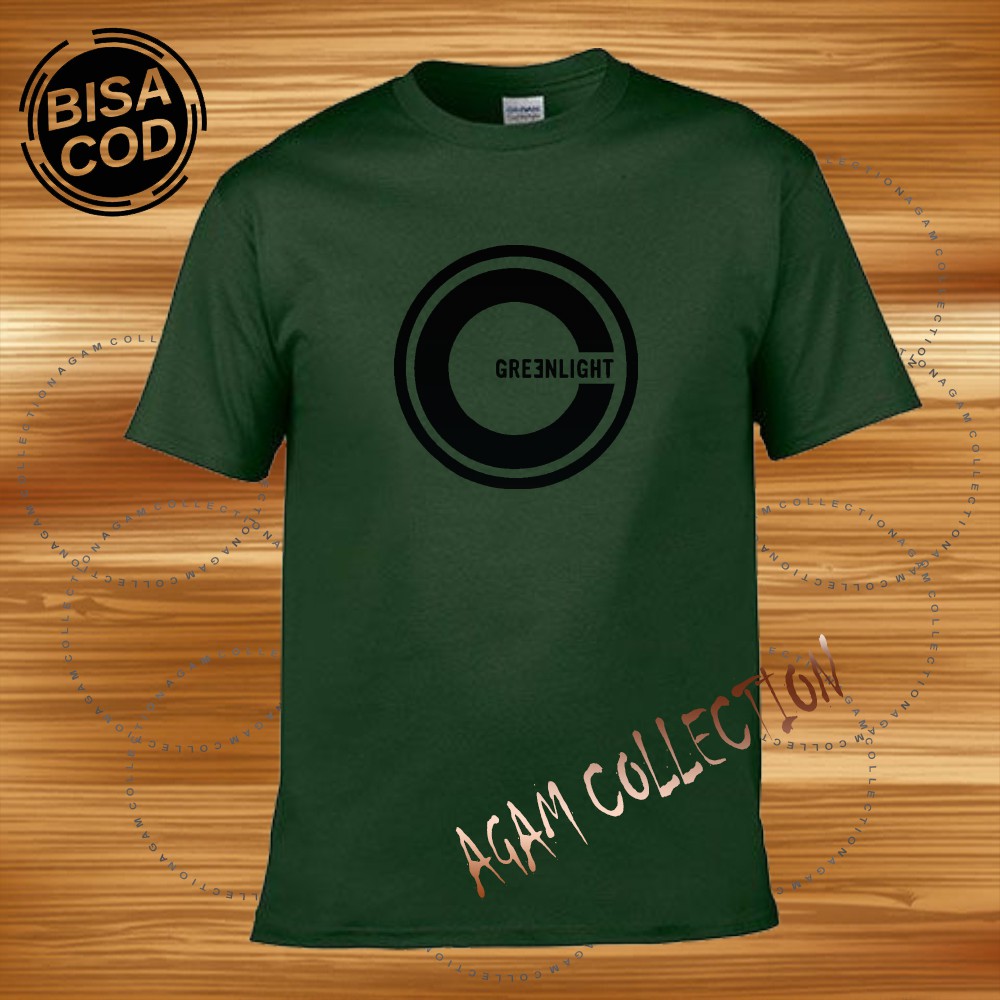 Agam Collection Baju Kaos Distro Greenlight Super Text Hitam Lengan Pendek Premium Quality