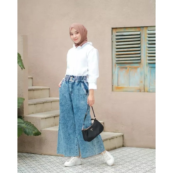 ASEA Joya Kulot Jeans - Noa Kulot Jeans - Celana Kulot Snow