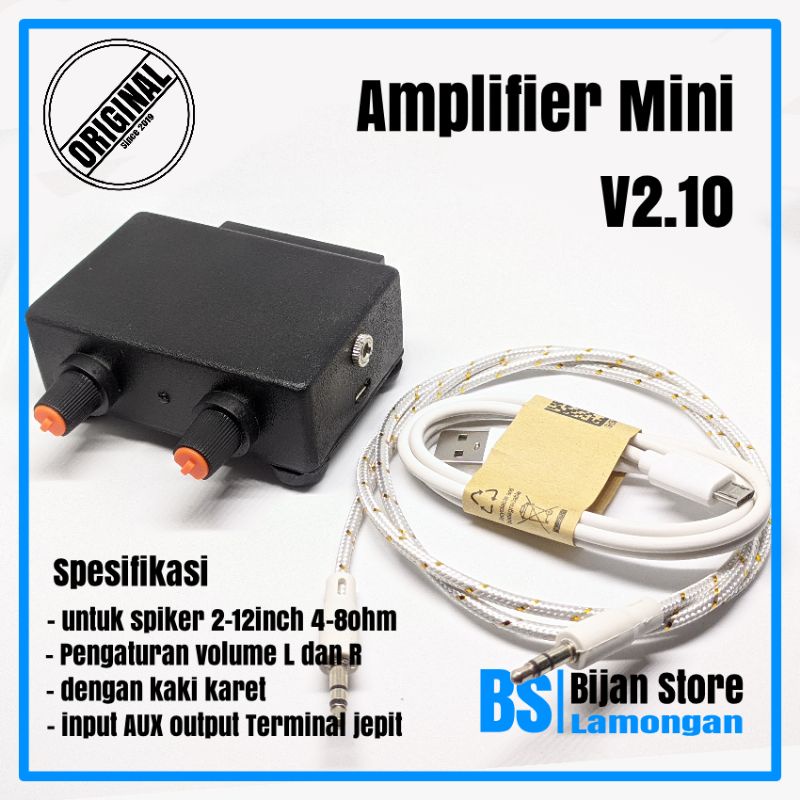 Power Audio Miniatur Amplifier Mini 5volt Stereo 2Channel V2.10