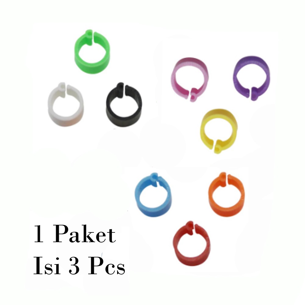 Ring Cincin Burung Merpati Bahan Plastik 3 Pcs
