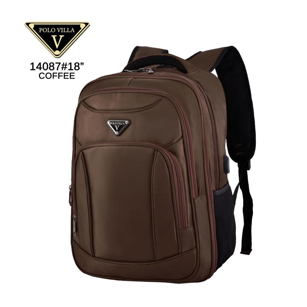 (Toko OB) Tas Murah Sekolah Polo Villa 14087, Ransel Sekolah (Free Kabel Extension USB + Free Rain Cover)