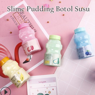 [ORGM] Slime Susu Kenyal Botol Warna Warni Motif Buah