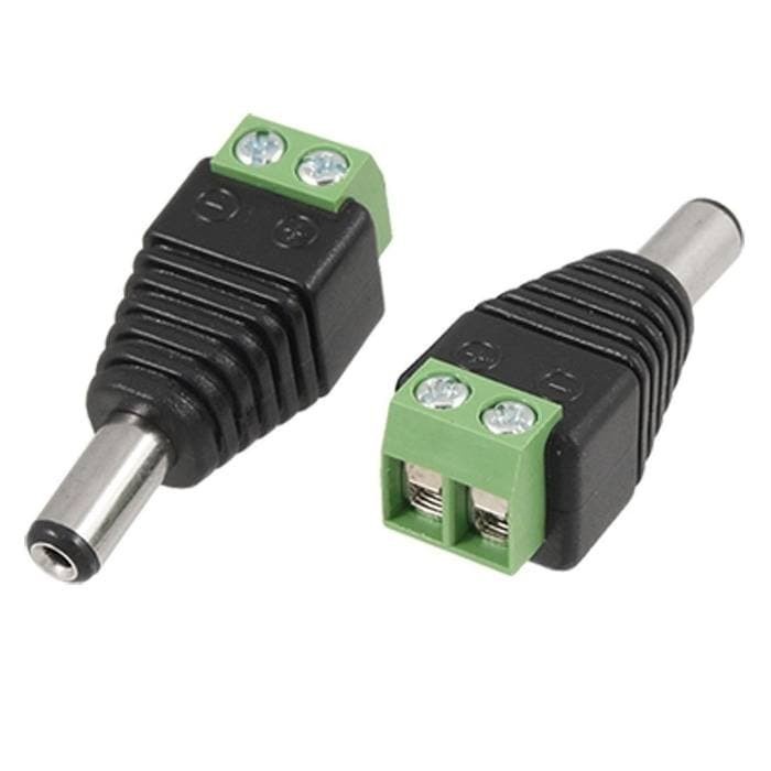 JACK DC CONNECTOR MALE - Konektor DC Male untuk kabel power Coaxial ke Kamera CCTV