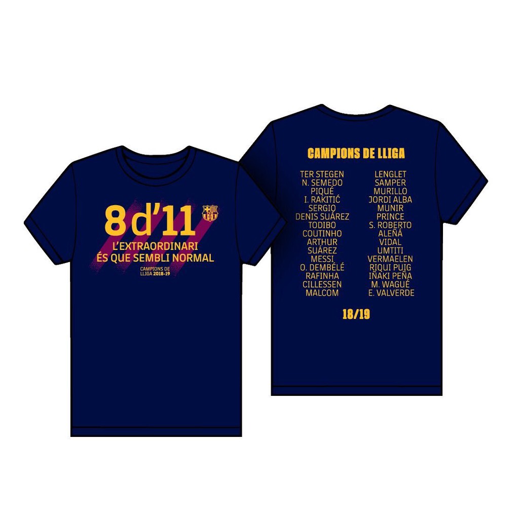 KAOS BARCELONA CHAMPION BARCA CHAMPION la LIGA 2019 COMBED 30S