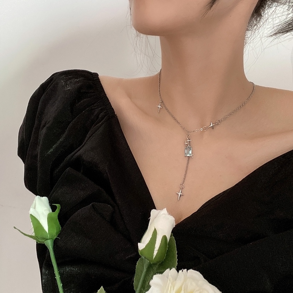 Kalung Rantai Klavikula Desain Bintang Untuk Aksesoris