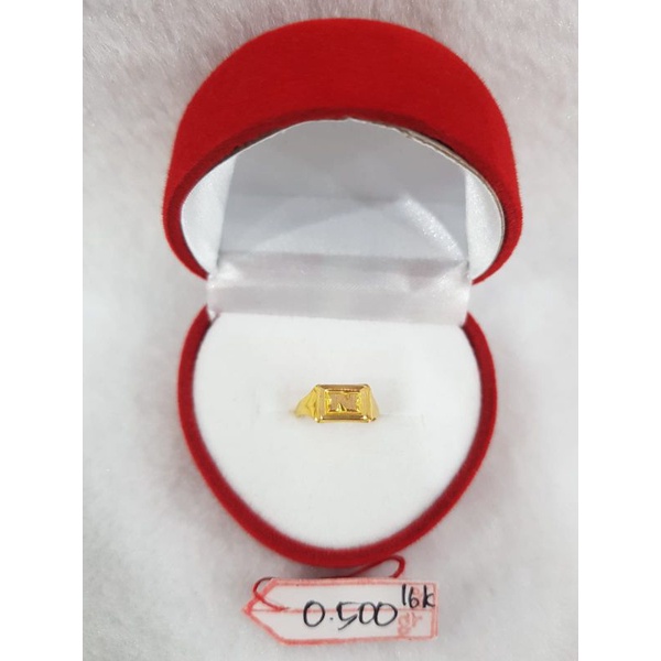CA296G288G cincin emas anak baby plat huruf N inisial nama abjad emas kuning asli gold kadar 70% 16k