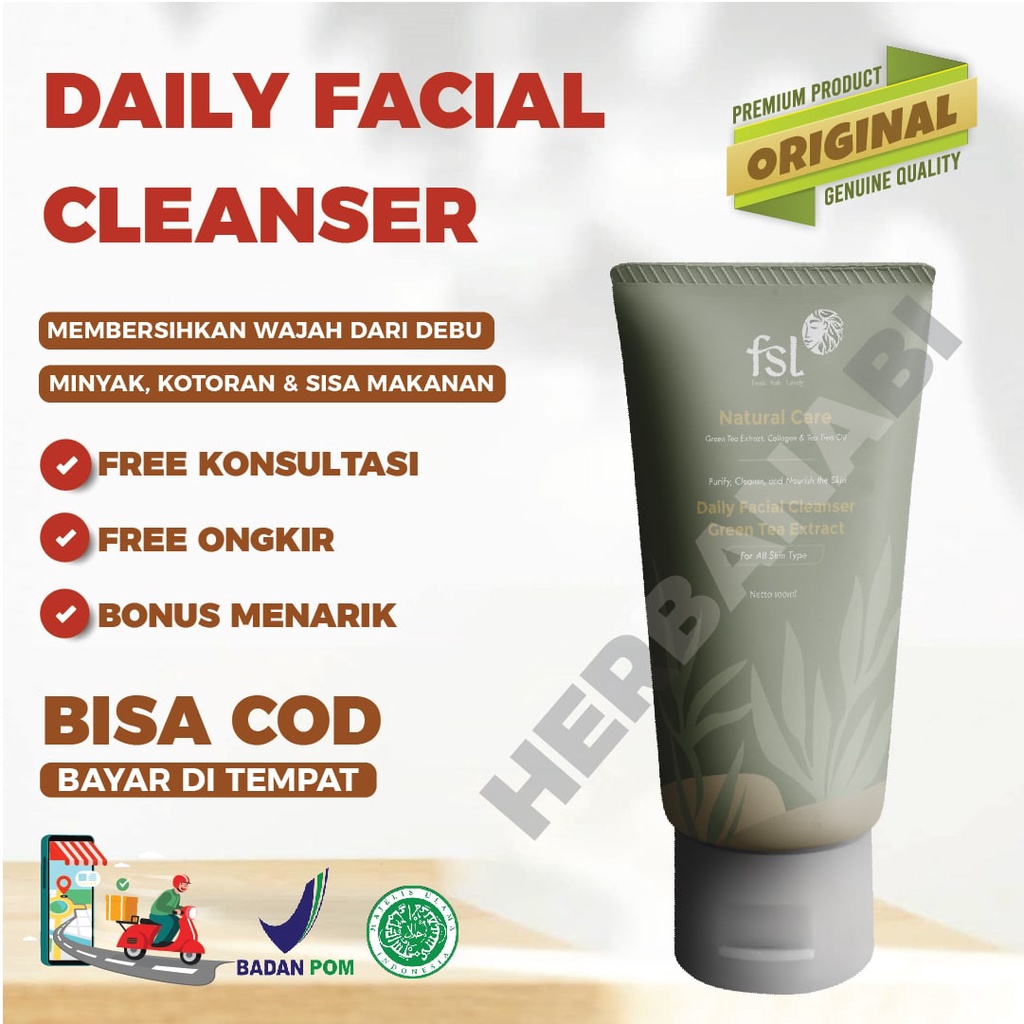 FSL Daily Facial Wash Cleanser Permbersih Wajah Alami 100ml