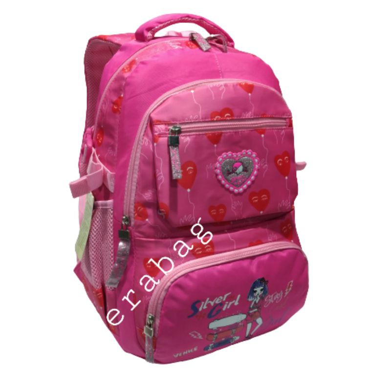 Tas Ransel Sekolah Anak Wanita SILVER GIRL BY ALTO IMPORT 78320S1