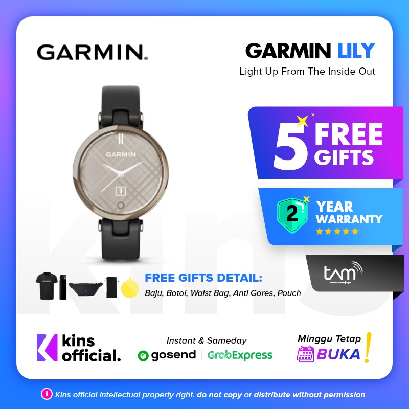 Garmin Lily Smartwatch - Garansi Resmi TAM 2 Tahun