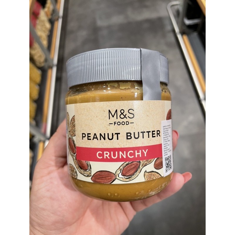 M&S Marks Spencer Crunchy Peanut Butter Crunchy Selai Kacang Import 340grams