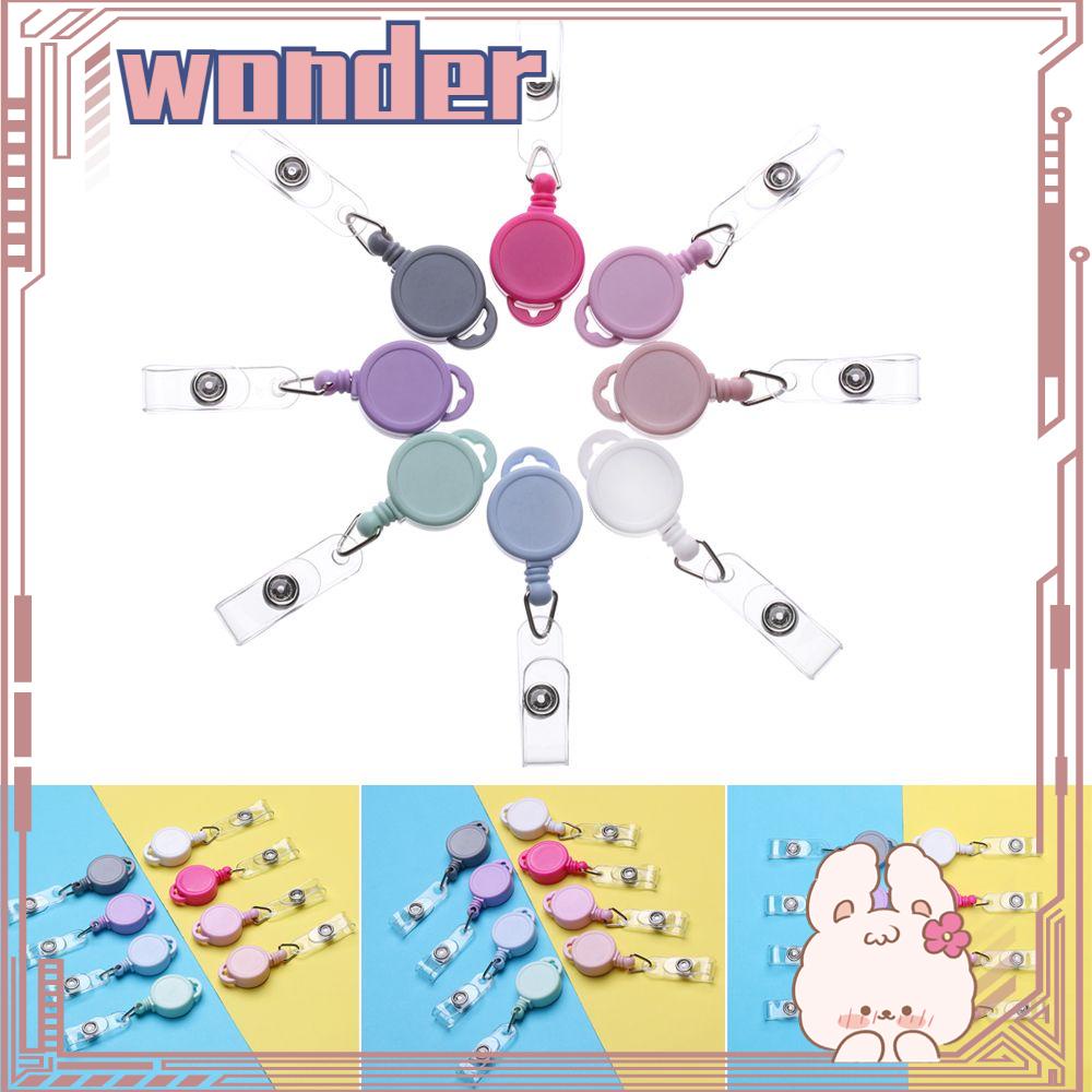 Wonderful 1pc Klip Holder Kartu Identitas / Nama Retractable Anti Hilang Tahan Lama Untuk Kantor