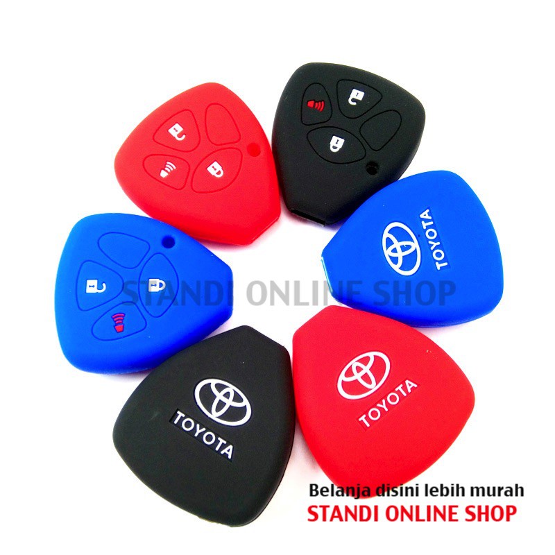 Kondom Kunci Silikon Remote Keyshirt Toyota Innova Fortuner 3 Tombol