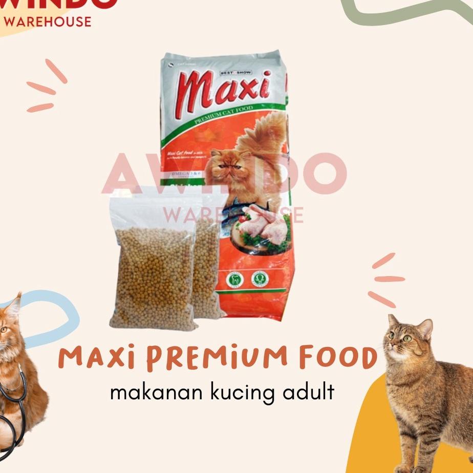 Recomend MAXI CAT FOOD  Makanan Pakan Kucing Kering  Maxi Adult Kitten ,.